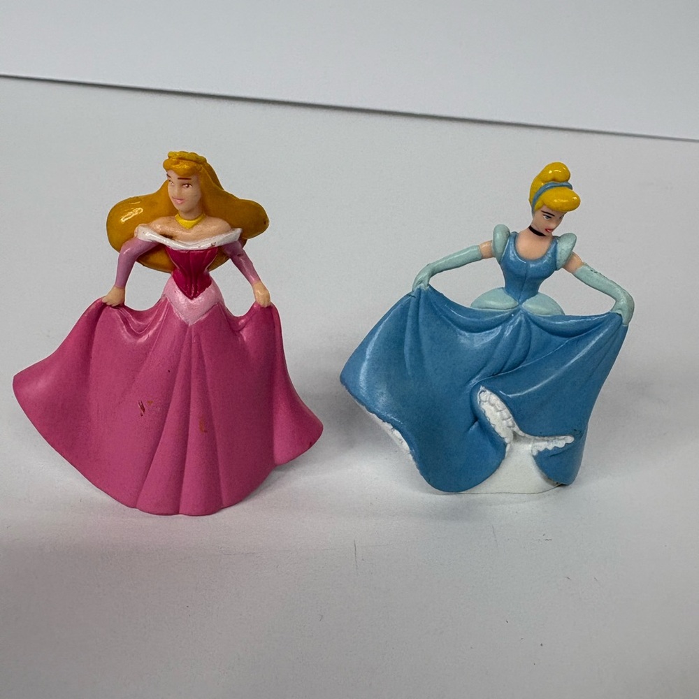 Disney Princess Cake Toppers - Pink and Blue